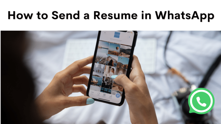 How to Send a Resume in WhatsApp