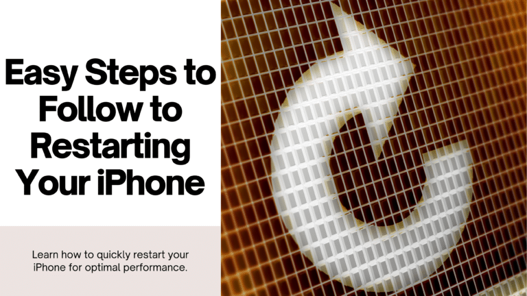 How to Restart your iPhone